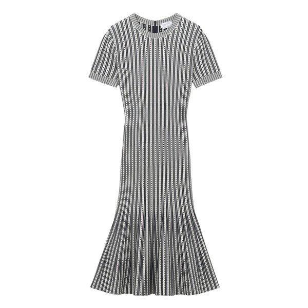 Alexander McQueen Striped Knit Dress - Dresses - British Luxury Tailoring at Coveti