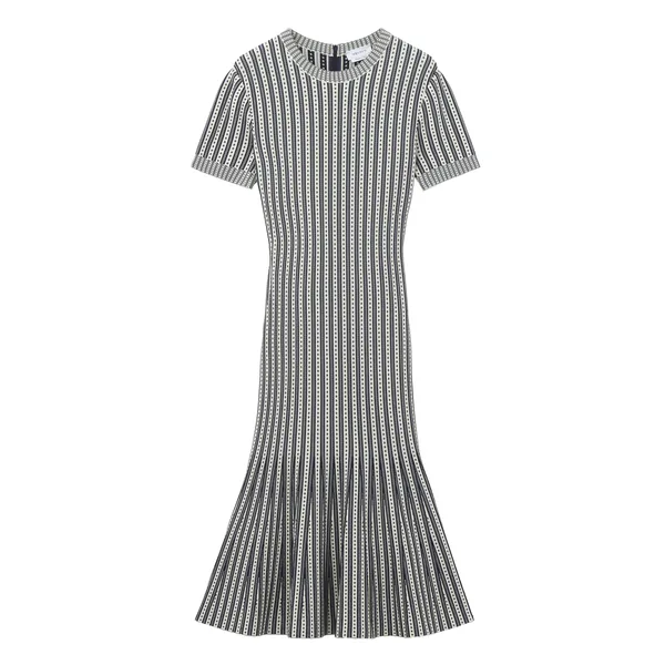 Alexander McQueen Striped Knit Dress - Dresses - British Luxury Tailoring at Coveti