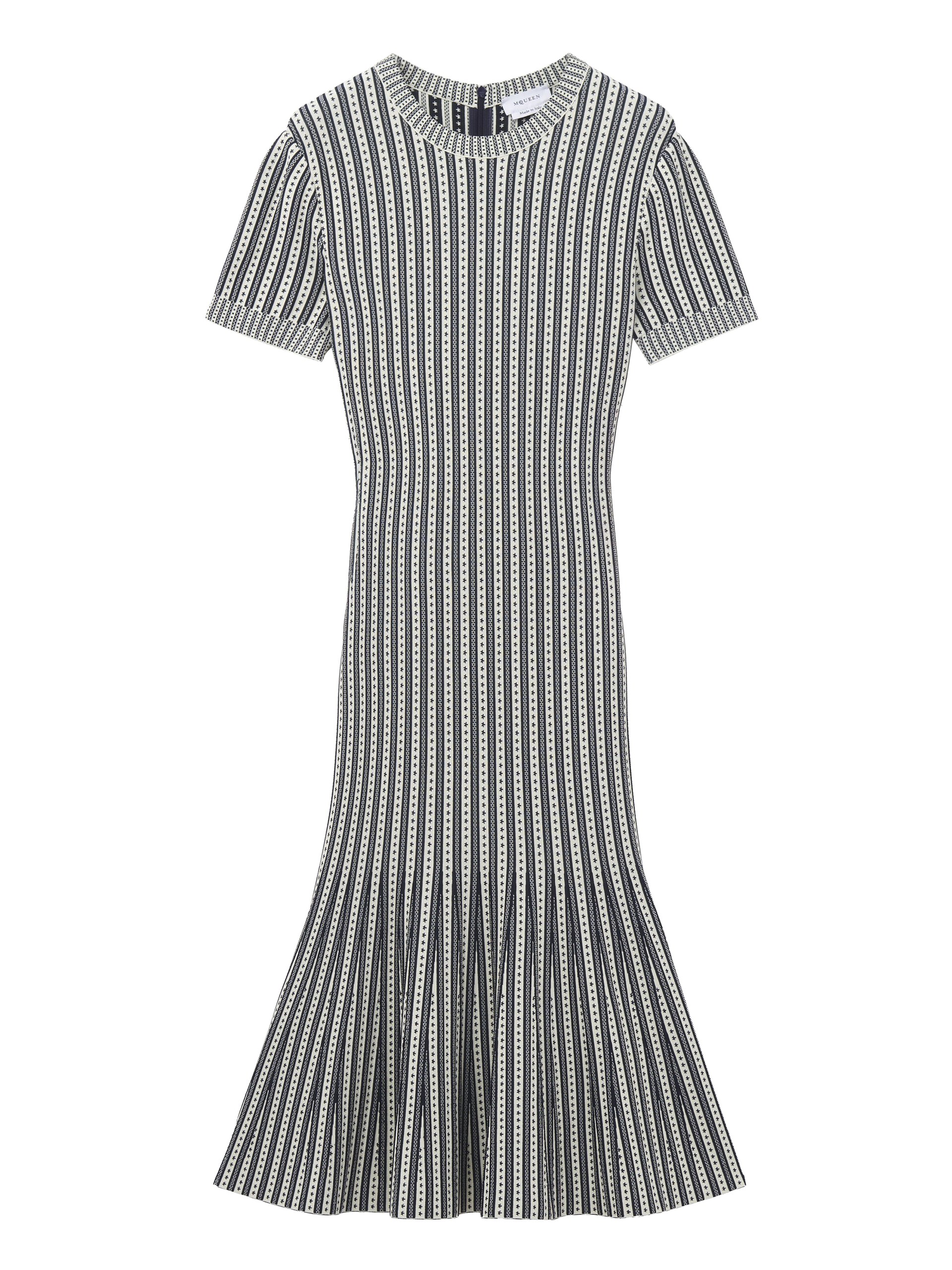 Alexander McQueen Striped Knit Dress - Dresses - British Luxury Tailoring at Coveti Alexander McQueen Striped Knit Dress - Dresses - British Luxury Tailoring at Coveti