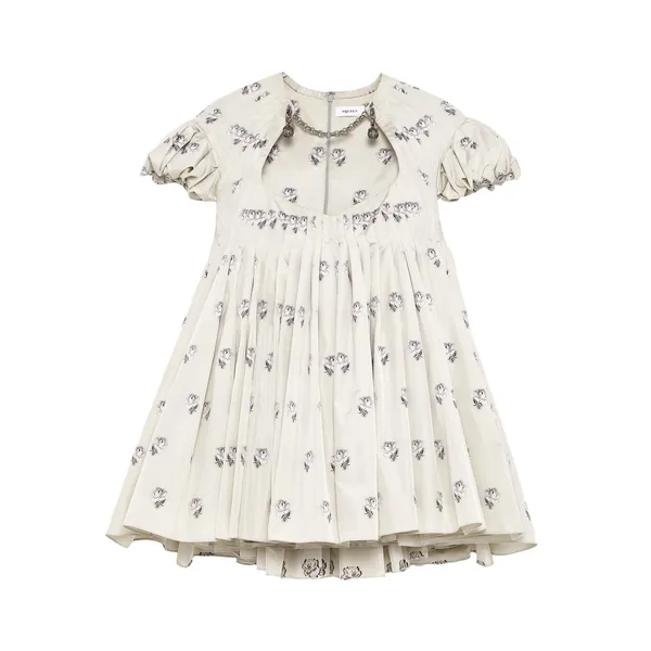 Taffeta Rose Jacquard Mini Dress