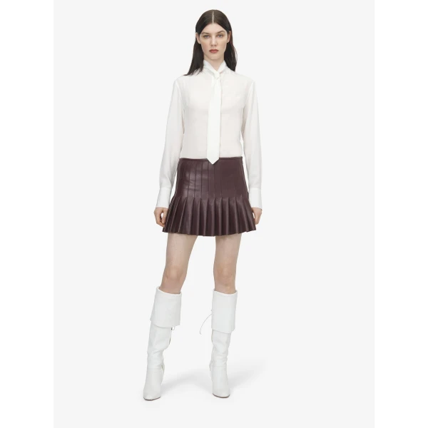 Alexander McQueen Tie Silk Shirt - Tops - British Luxury Tailoring at Coveti