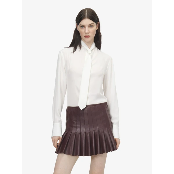 Alexander McQueen Tie Silk Shirt - Tops - British Luxury Tailoring at Coveti