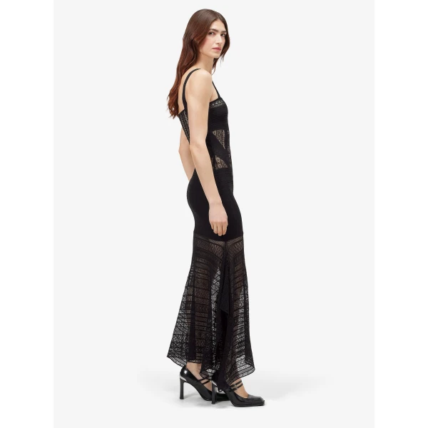 Alexander McQueen Viscose Knit Lace Dress - Dresses - British Luxury Tailoring at Coveti