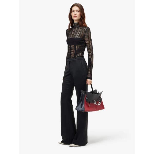 Alexander McQueen Viscose Knit Lace Top - Knitwear - British Luxury Tailoring at Coveti
