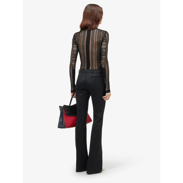 Alexander McQueen Viscose Knit Lace Top - Knitwear - British Luxury Tailoring at Coveti