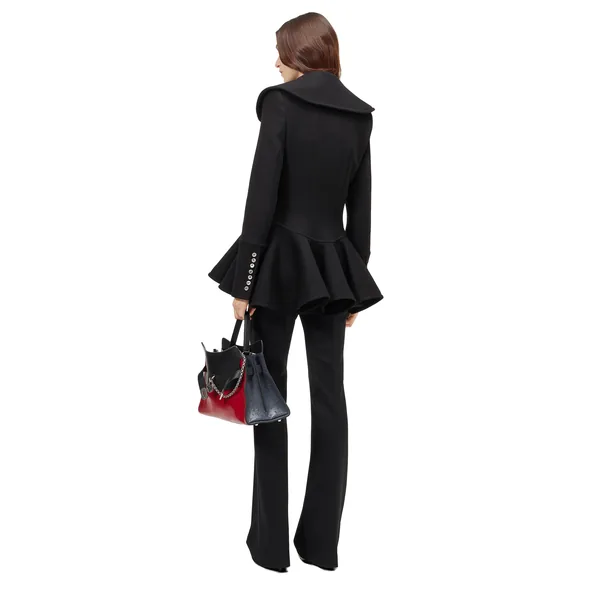 Alexander McQueen Waterfall Collar Coat - Coats - British Luxury Tailoring at Coveti