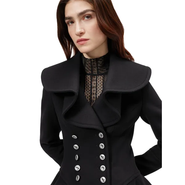 Alexander McQueen Waterfall Collar Coat - Coats - British Luxury Tailoring at Coveti