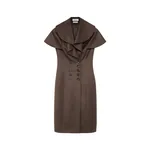 Alexander McQueen Waterfall Collar Double-breasted Dress - Dresses - British Luxury Tailoring at Coveti