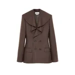 Alexander McQueen Waterfall Collar Double-breasted Jacket - Jackets - British Luxury Tailoring at Coveti
