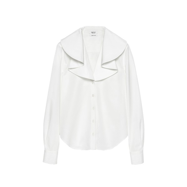 Alexander McQueen Waterfall Collar Shirt - Tops - British Luxury Tailoring at Coveti