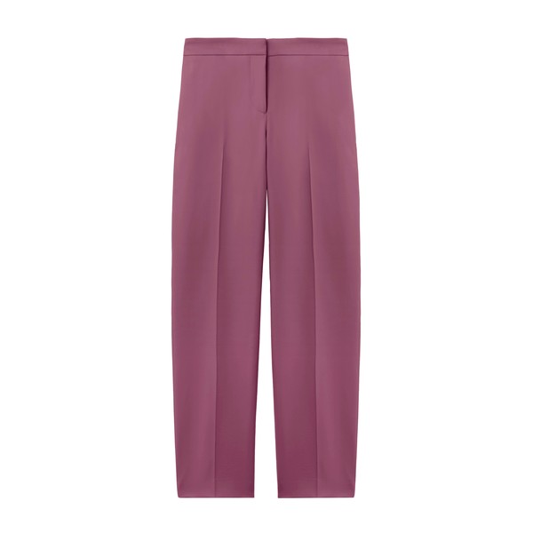 Alexander McQueen Wool Gabardine Cigarette Trousers in Pink - Pants - British Luxury Tailoring at Coveti