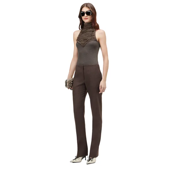 Alexander McQueen Wool Pinstripe Trousers - Pants - British Luxury Tailoring at Coveti