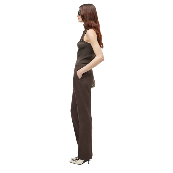 Alexander McQueen Wool Pinstripe Trousers - Pants - British Luxury Tailoring at Coveti