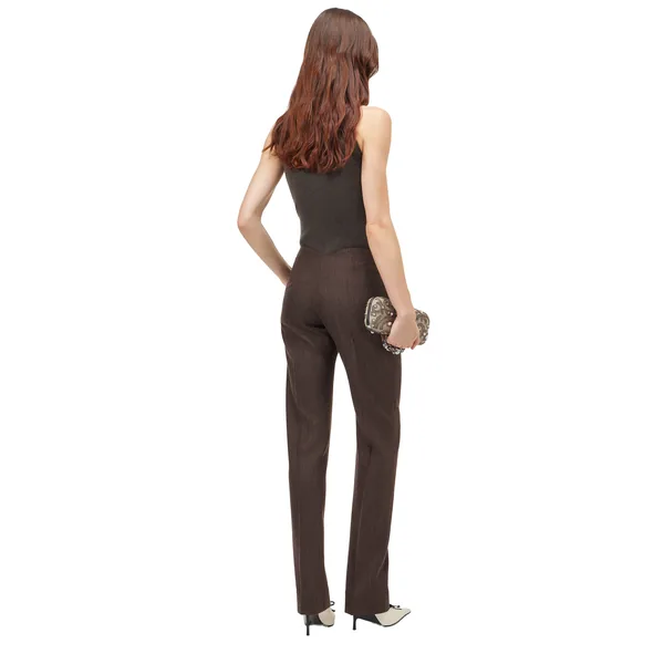 Alexander McQueen Wool Pinstripe Trousers - Pants - British Luxury Tailoring at Coveti