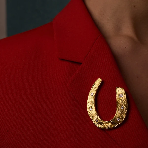 Golden Horseshoe Brooch - Image 2