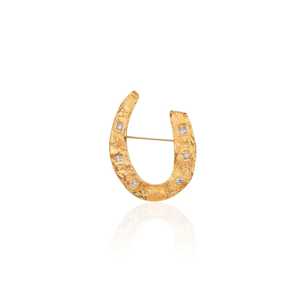 Golden Horseshoe Brooch