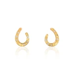 Alexandra Hakim Golden Horseshoe Earrings