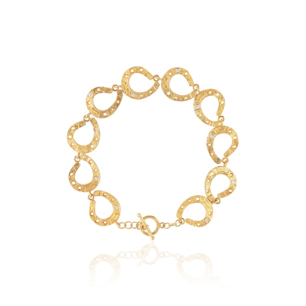 Alexandra Hakim Golden Horseshoe Necklace