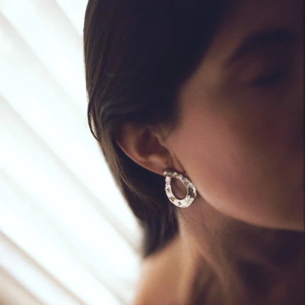 Silver Horseshoe Earrings - Image 2
