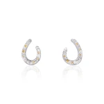 Alexandra Hakim Silver Horseshoe Earrings