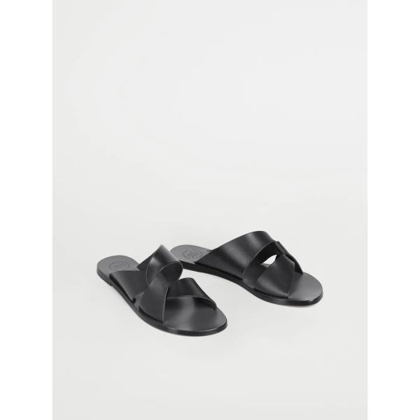 ATP Atelier Allai in Black Flat Sandals Black