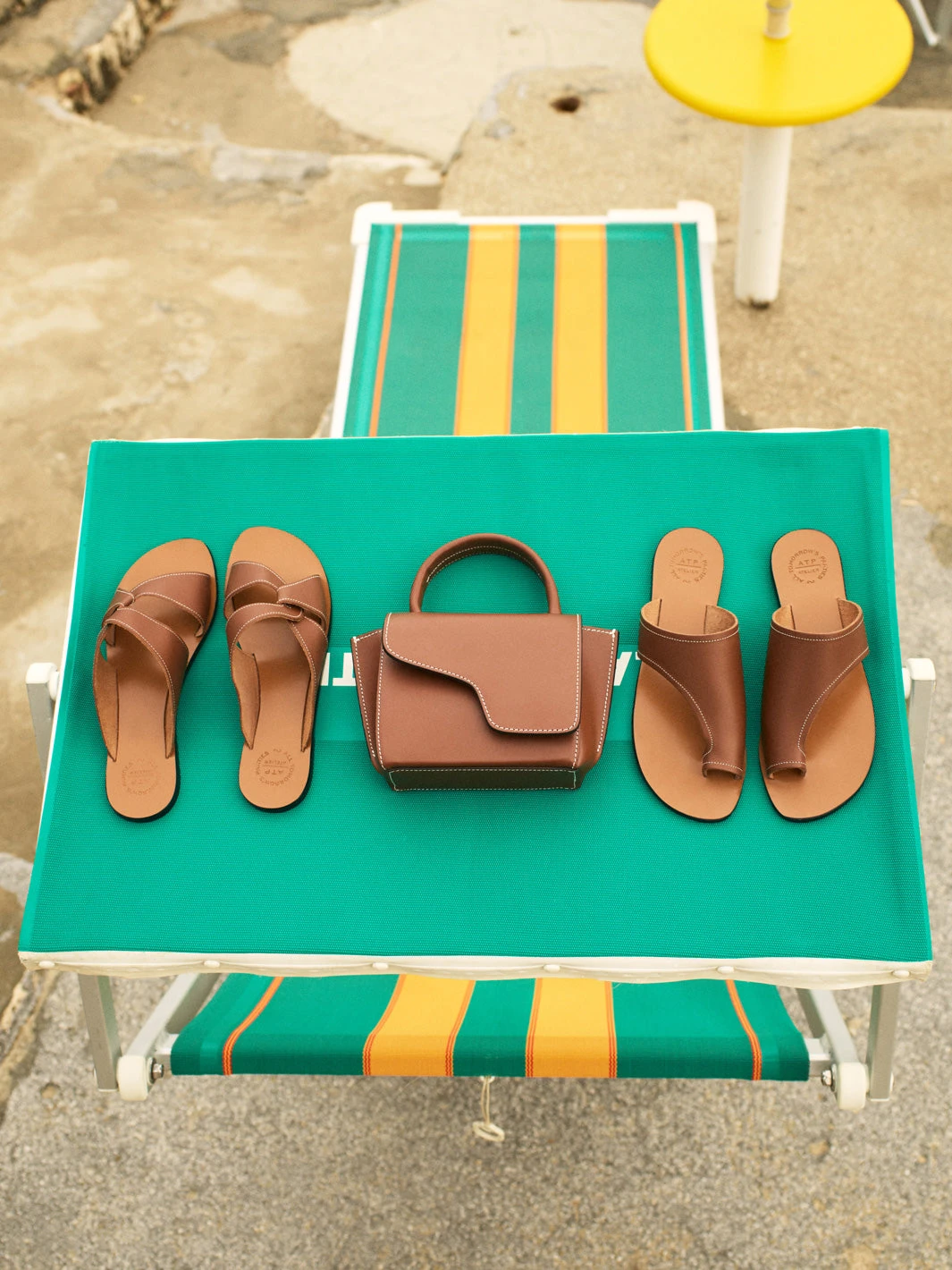 Brown ATP Atelier flat sandals