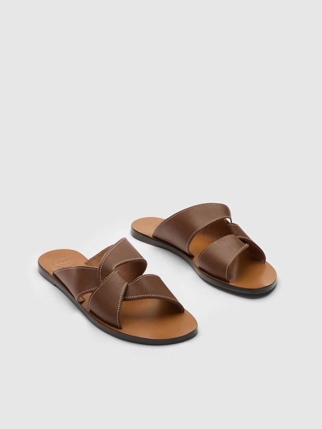ATP Atelier Allai in Cannella Flat Sandals Brown