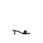 Amina Muaddi Andreea Slipper 45 in Black Satin