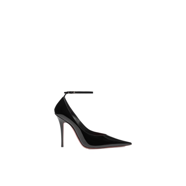 Amina Muaddi Anok Pump 105 in Black Patent
