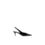 Amina Muaddi Anok Sling 55 in Black Patent