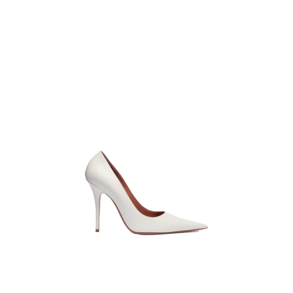 Barbara Pump 105 in White Nappa