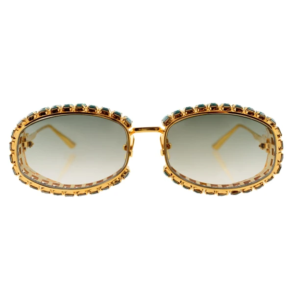 Anna-Karin Karlsson Billion $ Boo Sunglasses in Gold Emerald