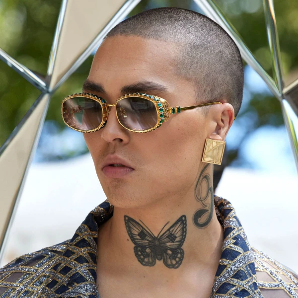 Billion $ Boo Sunglasses in White Gold - Image 3