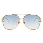 Anna-Karin Karlsson Claw Voyage Sunglasses in Gold Blue Lens