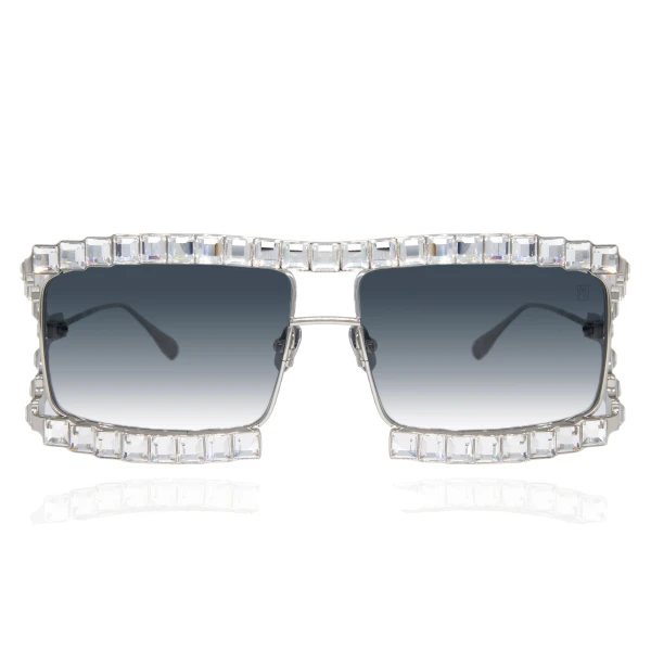 Anna-Karin Karlsson Crystal Boo Sunglasses in White Gold