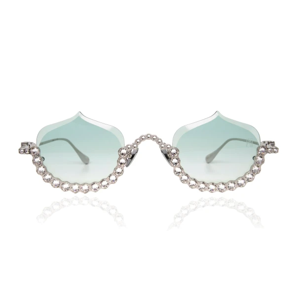 Anna-Karin Karlsson Crystal Meringue Sunglasses in White Gold