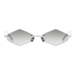 Anna-Karin Karlsson Crystal Nest Triangle Sunglasses in White Gold Green