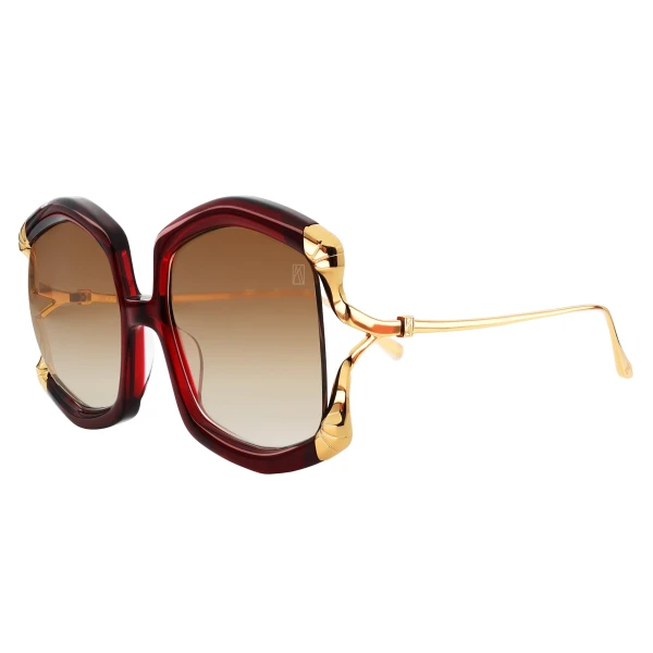La Vie en Rose Sunglasses in Red - Image 2