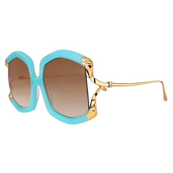 La Vie en Rose Sunglasses in Turquoise - Image 2