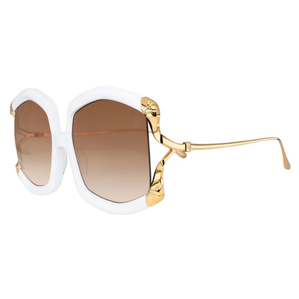 La Vie en Rose Sunglasses in White - Image 2