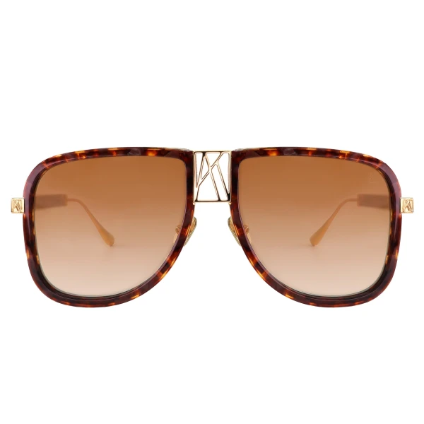 Anna-Karin Karlsson Logo Dude Sunglasses in Amber Tortoise
