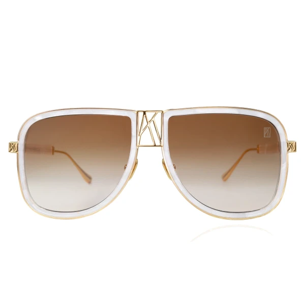 Anna-Karin Karlsson Logo Dude Sunglasses in Pearl