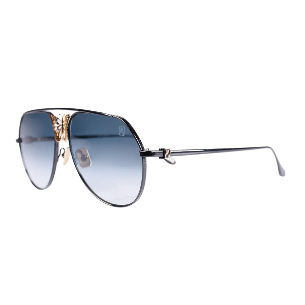 Miss Rosell 2.0 Sunglasses in Black and Gold - Image 2