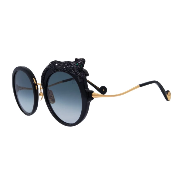 Rose et la Roue Sun Sunglasses in Black Crystal - Image 2