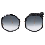 Anna-Karin Karlsson Rose et le Rêve Sun Sunglasses in Black Crystal
