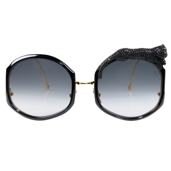 Anna-Karin Karlsson Rose et le Rêve Sun Sunglasses in Black Crystal