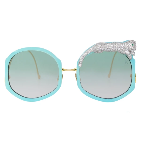 Anna-Karin Karlsson Rose et le Rêve Sun Sunglasses in Turquoise