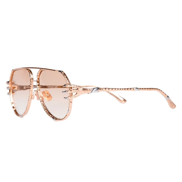 The Claw Pilot Sunglasses in Rose Gold - Image 2