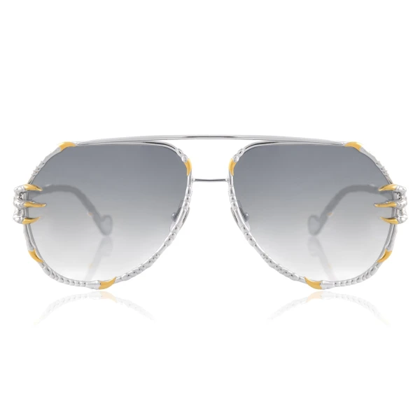 Anna-Karin Karlsson The Claw Pilot Sunglasses in White Gold