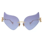 Anna-Karin Karlsson The Claw & the Nest Cat 2.0 Sunglasses in Gold Violet